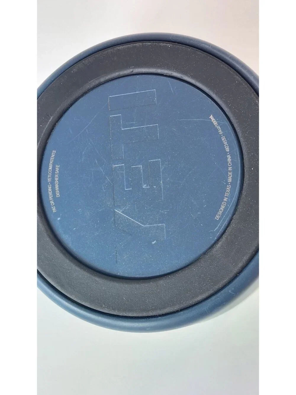 YETI BOOMER 8 DOG WATER FOOD BOWL BLUE STAINLESS STEEL NON SLIP RUBBER RING